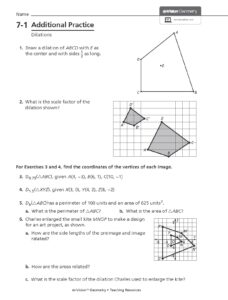 Geometry Dilations Practice Exercises for Students
