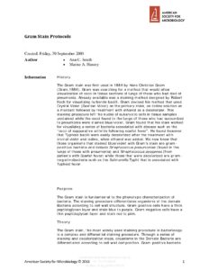 Gram Stain Protocols