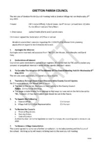 Gretton Parish Council Meeting Minutes July 2019