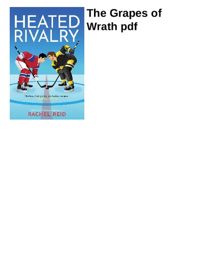 The Grapes of Wrath by Shane Hollander PDF