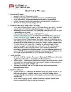 How To Set Up AP Courses