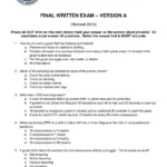 FINAL WRITTEN EXAM – VERSION A