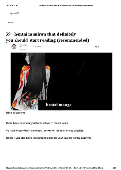 39 Must-Read Hentai Manhwa Recommendations