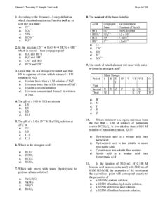 ACS General Chemistry II Practice Exam