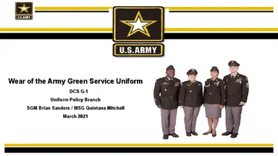 AGSU Wear Guide for Officers and Enlisted