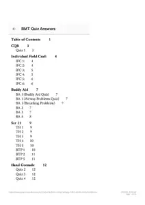 BMT Quiz Answers and Study Guide