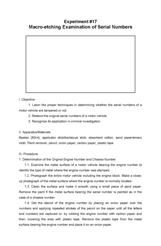 Macro-Etching Report for Experiment 17