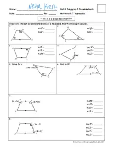 Unit 8 Homework 7: Trapezoids