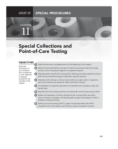 Special Collections & POCT Procedures