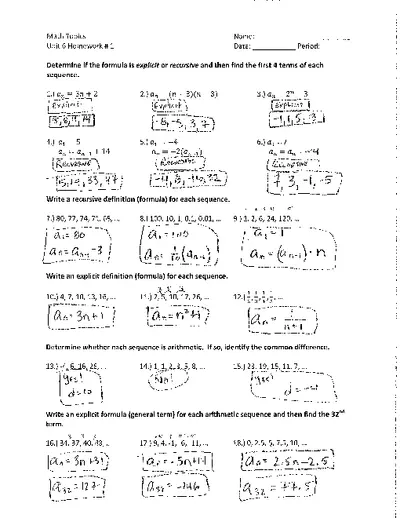Unit 6 Homework 1 Answer Key