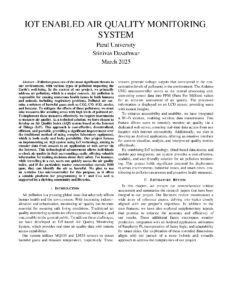 IoT-Based Air Quality Monitoring System Research Paper