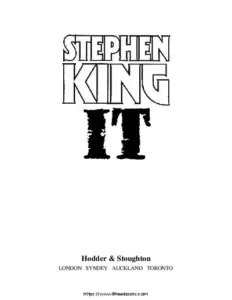 It by Stephen King PDF – Horror Novel Overview