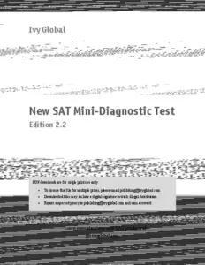 New SAT Mini-Diagnostic Test Edition 2.2