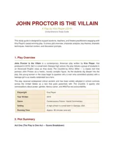 John Proctor Is The Villain Study Guide