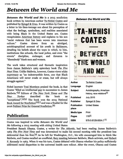 Between the World and Me