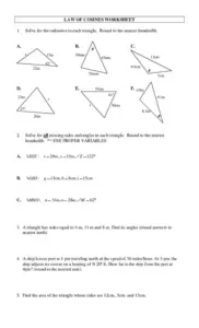 Homework 8 Law of Cosines