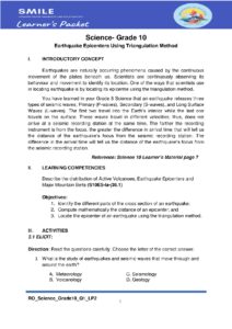 Locating Earthquake Epicenters via Triangulation PDF