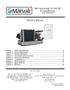 Marvair 12 volt Manual
