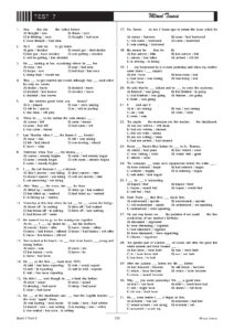 Mixed Tenses Test with Answers for English Learners