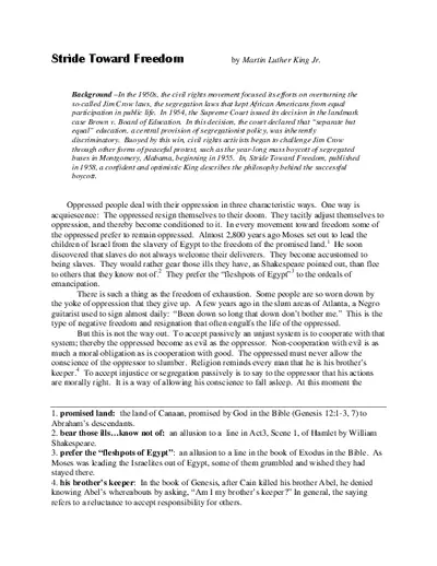 Stride Toward Freedom by Martin Luther King Jr. PDF