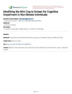 Modifying the Mini Cog for Cognitive Impairment Screening