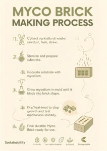 Myco Brick Making Process Infographic