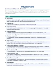 Answers for Odysseyware