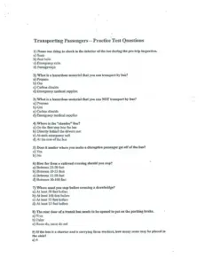 Passenger Endorsement Test Questions And Answers
