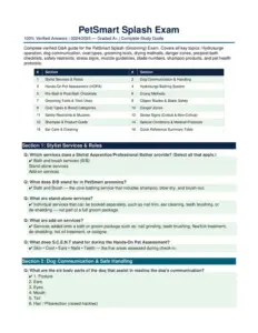PetSmart Splash Exam 2024 2025