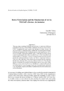 Retro-Victorianism and Art in Will Self’s Dorian: An Imitation