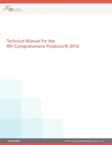 Technical Manual for the RN Comprehensive Predictor 2016