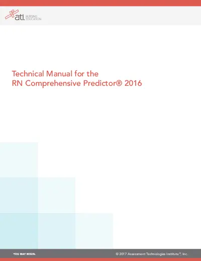 Technical Manual for the RN Comprehensive Predictor 2016