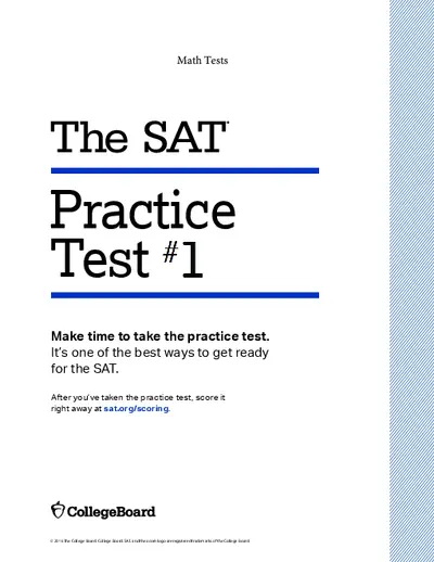 SAT Practice Test 1 Math Tests