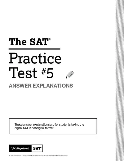 SAT® Practice Test 5