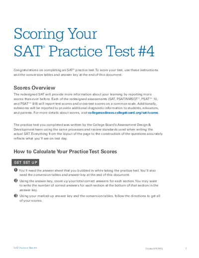 Scoring Sat Practice Test 4
