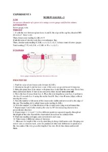 Screw Gauge Experiment for Measuring Wire Diameter