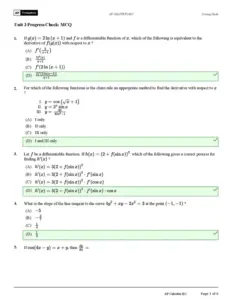 Unit 3 Progress Check: MCQ