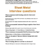Sheetmetal Design Interview Questions