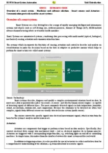 Smart System Automation Unit 1 Notes