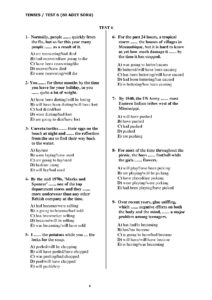 Tenses Test 6 with 60 Questions for English Learners