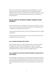 The 48 Laws Of Power By Robert Greene Book Summary