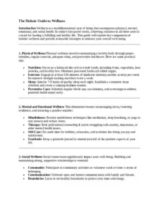 The Holistic Guide To Wellness