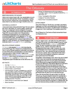 The Odyssey Litchart Summary