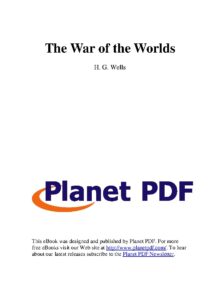 The War of the Worlds Novel by H. G. Wells