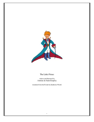 The Little Prince - Antoine de Saint-Exupery