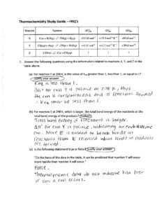 Thermochemistry Study Guide for AP Chemistry
