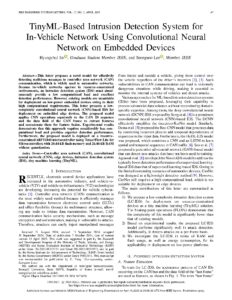 TinyML-Based Intrusion Detection System for In-Vehicle Networks