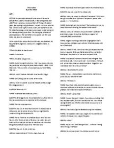 The Crucible By Arthur Miller ACT 1