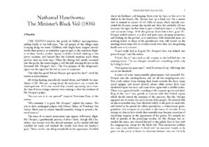 The Minister’s Black Veil by Nathaniel Hawthorne