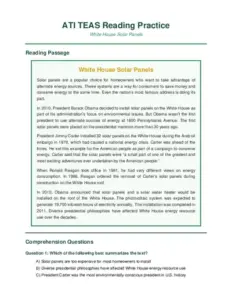 White House Solar Panels TEAS